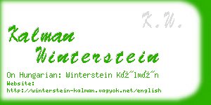 kalman winterstein business card